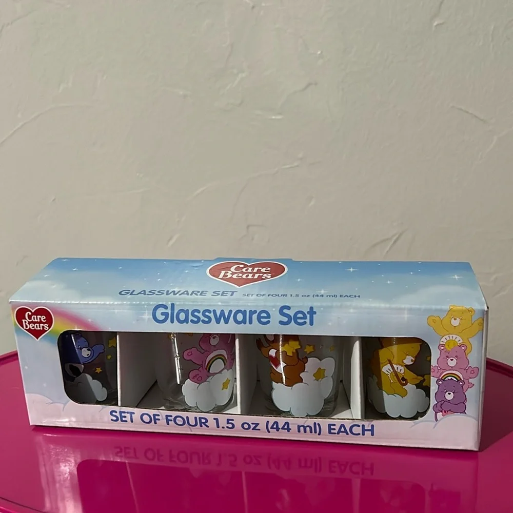Care Bears Shot-glasses Set of 4 Mini Glasses